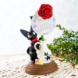 Statues - Jiji and rose calendar statue - Kiki's Delivery Service