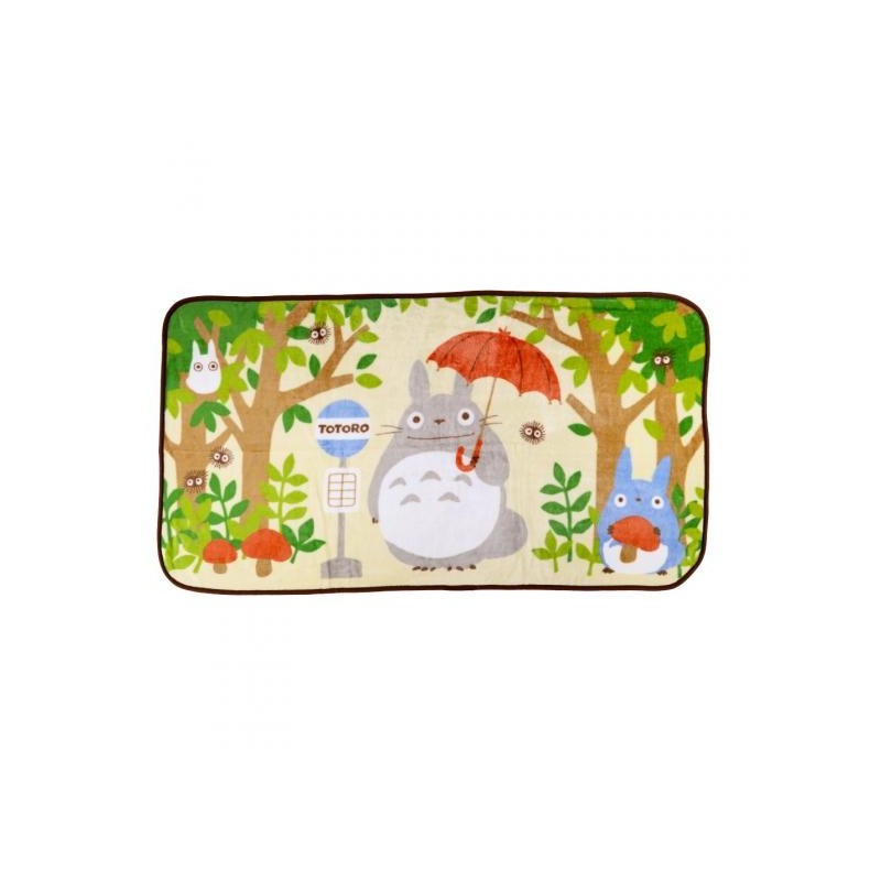 Linge de maison - Couverture Totoro Arrêt de bus 80x150 cm - Mon Voisin Totoro