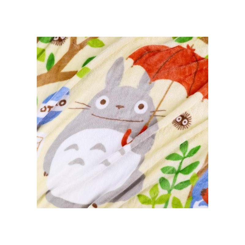 Linge de maison - Couverture Totoro Arrêt de bus 80x150 cm - Mon Voisin Totoro