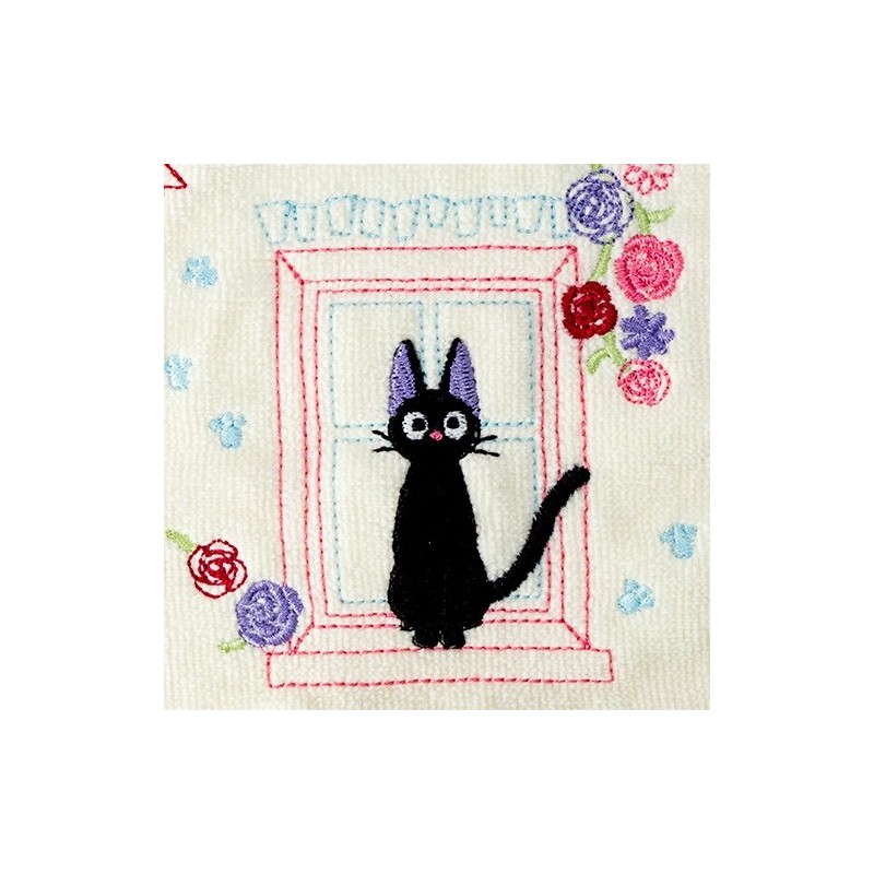 Linge de maison - Mini-serviette Jiji à la fenêtre 25x25 - Kiki la petite sorcière