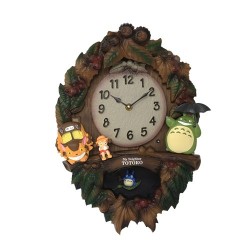 Décoration - Horloge à balancier Couronne de feuilles - Mon Voisin Totoro