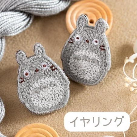 Joyería - Pendiente clip Totoro gris - Mon Voisin Tot