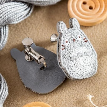Joyería - Pendiente clip Totoro gris - Mon Voisin Tot
