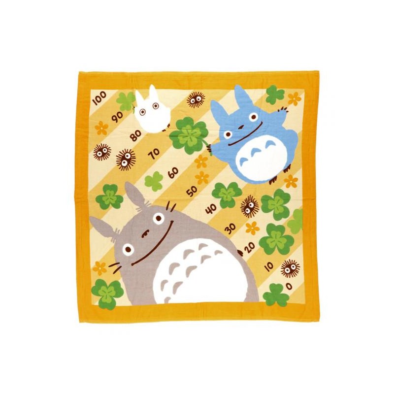 Linge de maison - Plaid Totoro Trèfles 90x90 cm - Mon Voisin Totoro