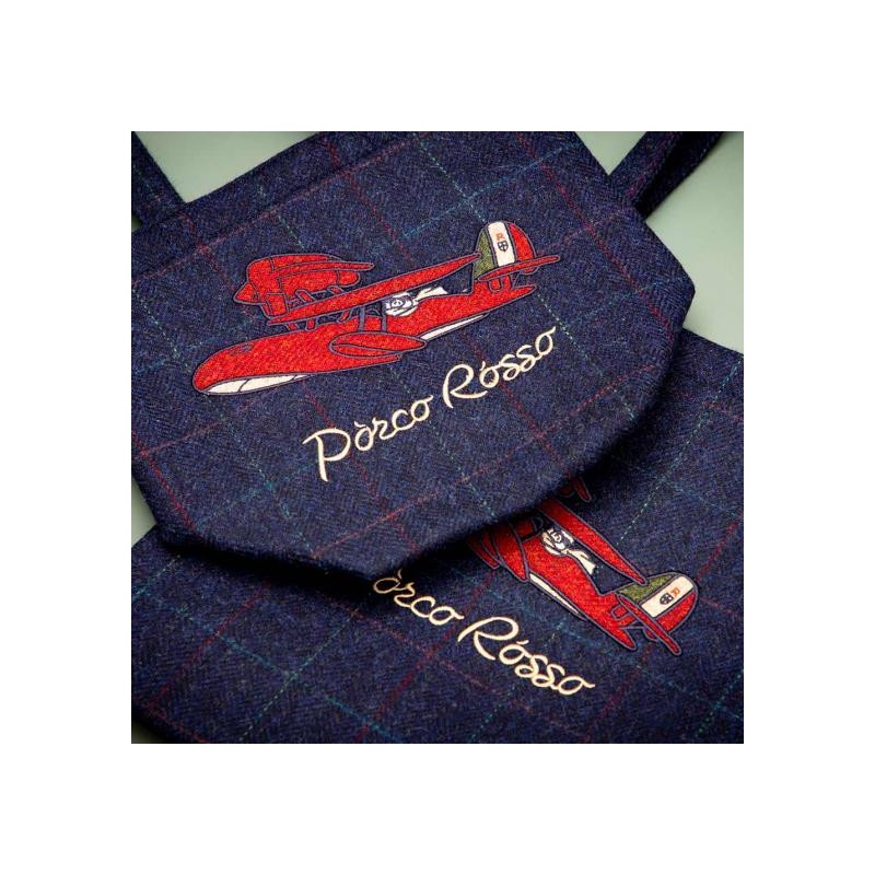 Sacs - Sac en Laine Brodé Hydravion - Porco Rosso