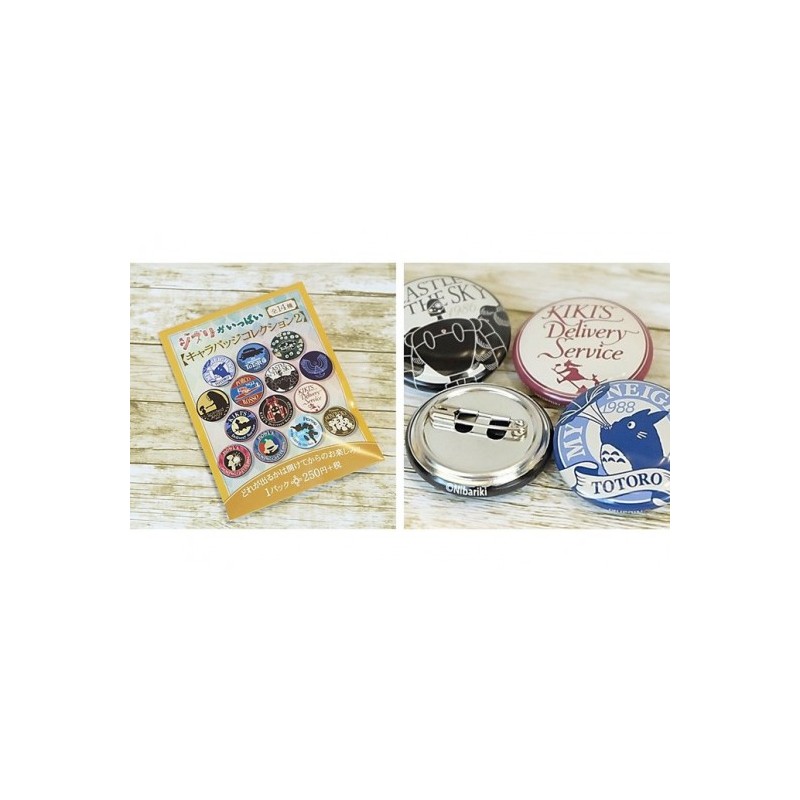 Badges - COLLECTION BOX 14 NAME TAGS BEIGE COLOR- STUDIO GHIBLI