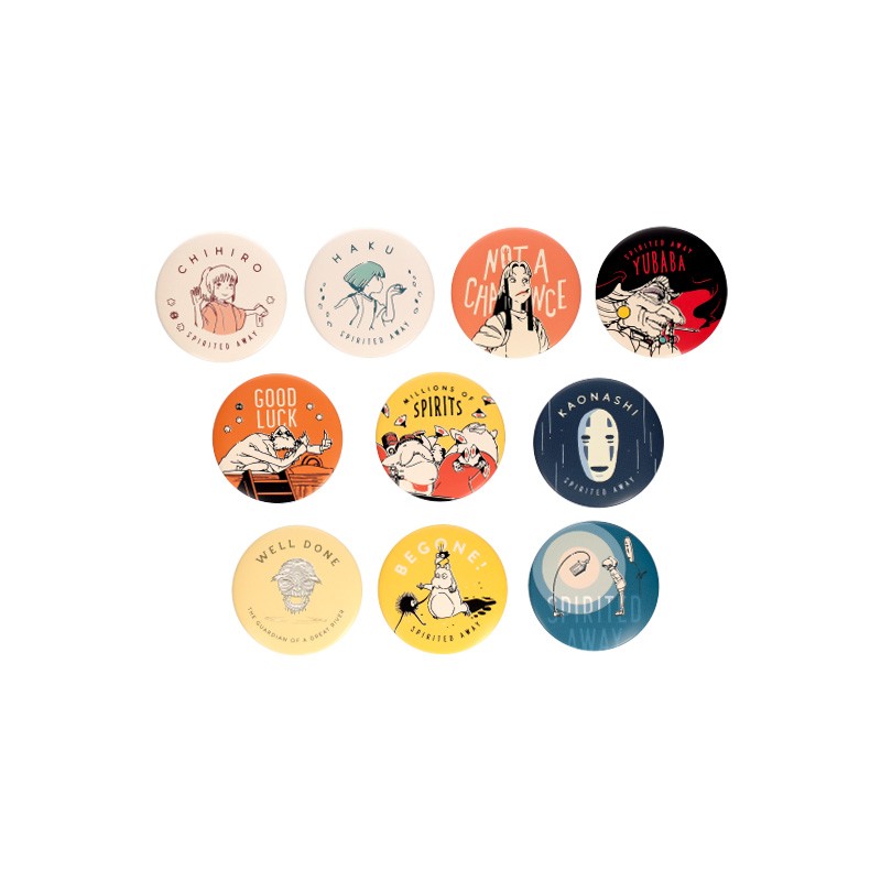 Badges - Display of 10 Chihiro Anniversary Badges - Spirited Away