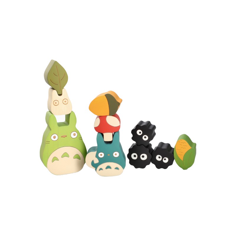 Toys - Wood Figurine Totoro with Soot Sprites - My Neighbor Totoro
