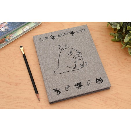 Cuadernos y libretas - Cuaderno de bocetos en lienzo Totoro - Mi vecino Totoro