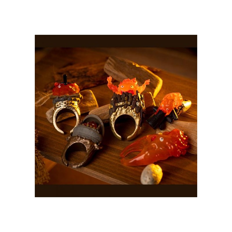 Figurines - Collection Calcifer Assorted 6 Rings - Howl's Moving Castle