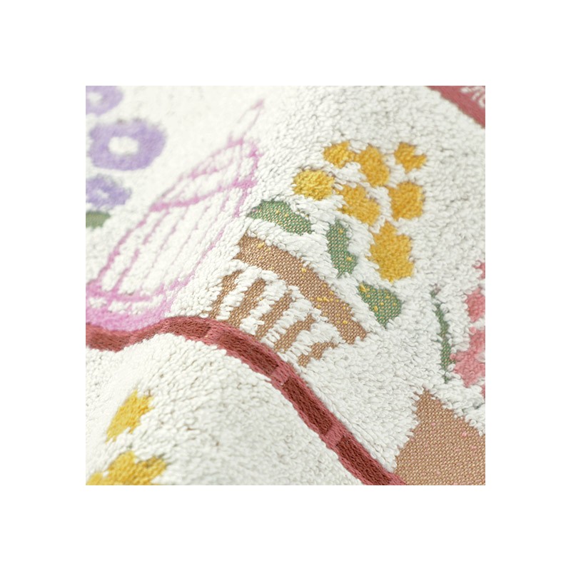 Linge de maison - Mini Serviette Jiji et ses fleurs préférées 25x25 - Kiki la petite so