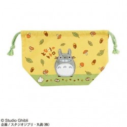 Bolsos - Bolsa con cordón de nogal y seta Totoro 17x26 - Mi vecino Totoro