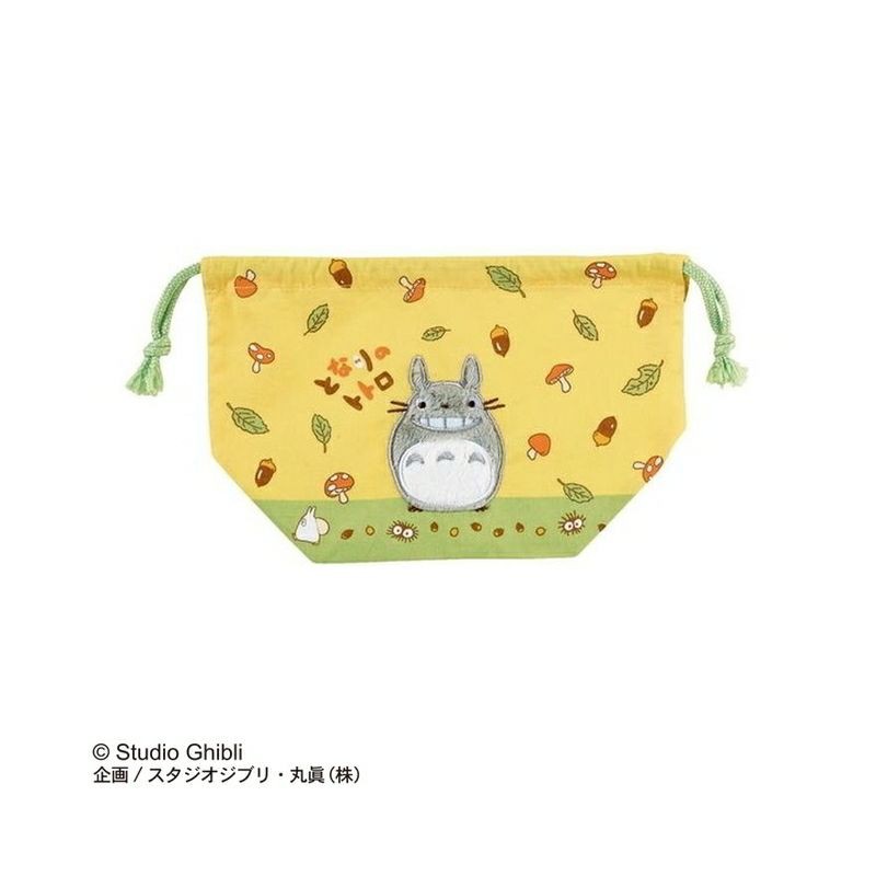 Bolsos - Bolsa con cordón de nogal y seta Totoro 17x26 - Mi vecino Totoro