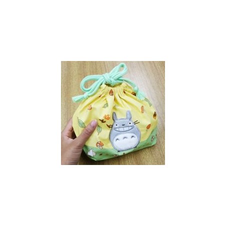Bolsos - Bolsa con cordón de nogal y seta Totoro 17x26 - Mi vecino Totoro