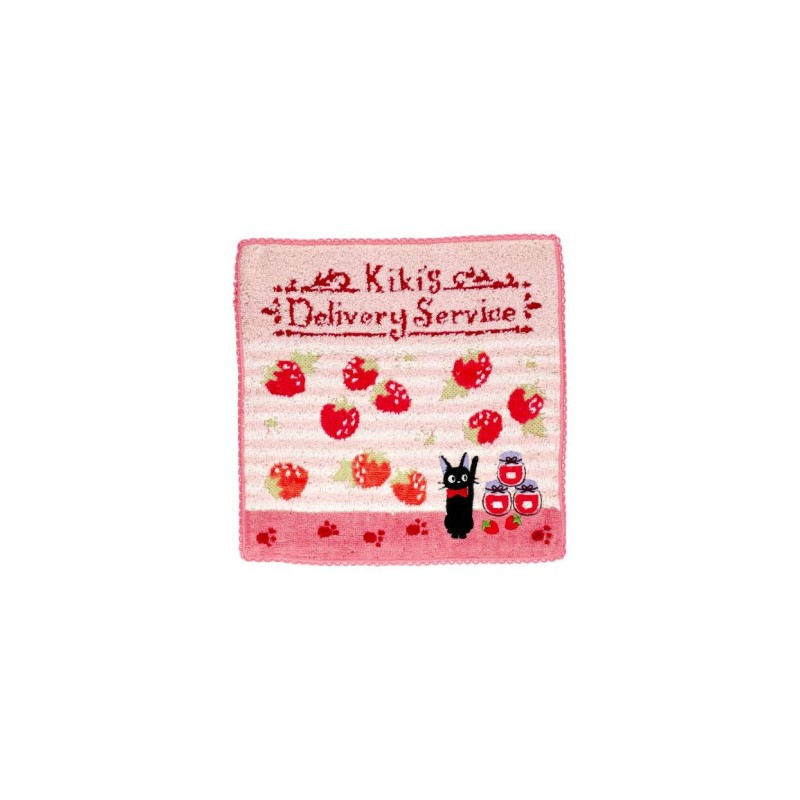 Household linen - Mini towel pink Fruits tea time - Kiki's Delivery Service 23×23 cm