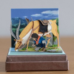 Paper Theaters - Paper Craft Ashitaka et Yakul - Princess Mononoke