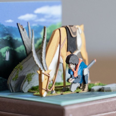 Paper Theaters - Paper Craft Ashitaka et Yakul - Princess Mononoke