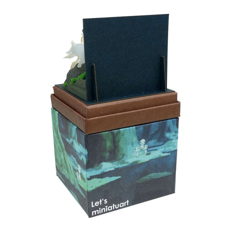 Théâtres de papier - Diorama papier San et Moro sur un rocher -Princesse Mononoké