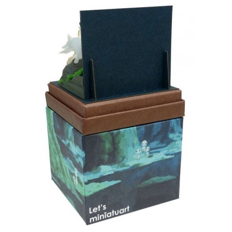 Théâtres de papier - Diorama papier San et Moro sur un rocher -Princesse Mononoké