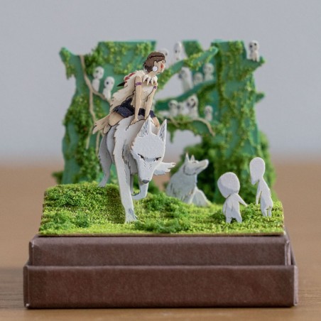 Paper Theaters - Paper Craft San, Moro and Kodama -Princess Mononoke