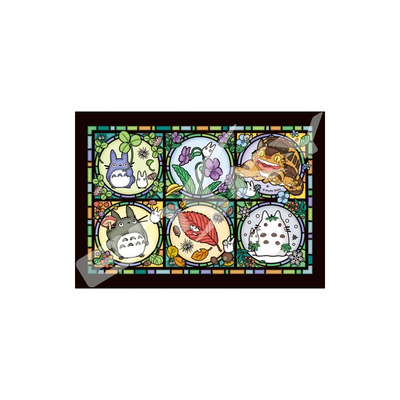 Rompecabezas - Puzzle de vidrieras 208P Todas las estaciones - Mi vecino Totoro