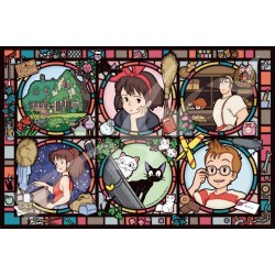 Jigsaw Puzzles - Puzzle Stained Glass 1000P Characters - Kiki’s Delivery Service