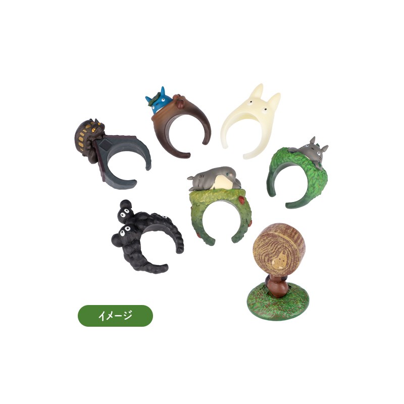 Figurines - Pose Collection Totoro Assortment of 6 Rings - My Neighbor Totoro