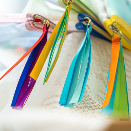 Accesorios - Bolsa transparente bordada - El castillo en el cielo