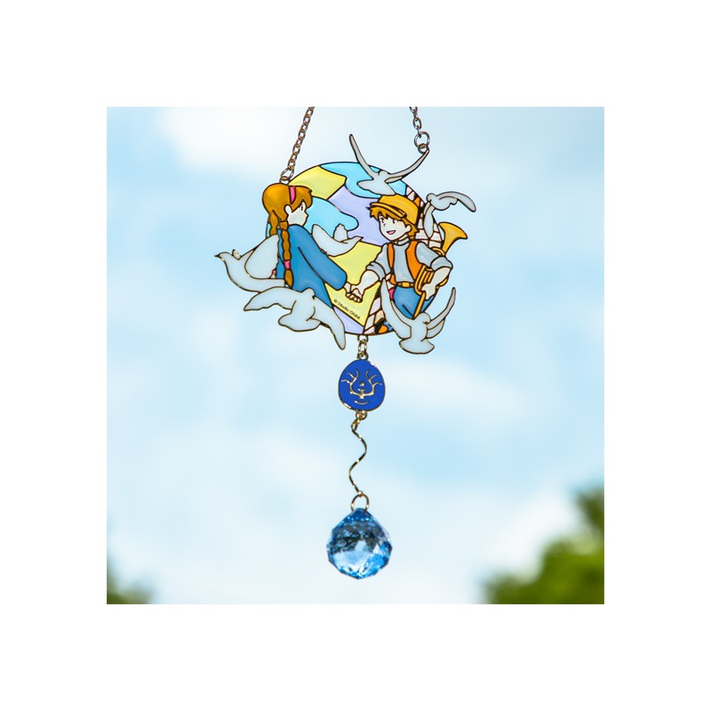 Décoration - Attrape-soleil vitrail Sheeta & Pazu - Le Château dans le ciel