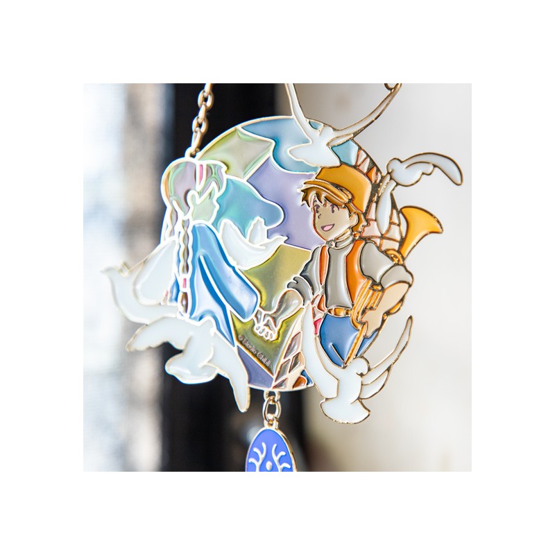 Décoration - Attrape-soleil vitrail Sheeta & Pazu - Le Château dans le ciel