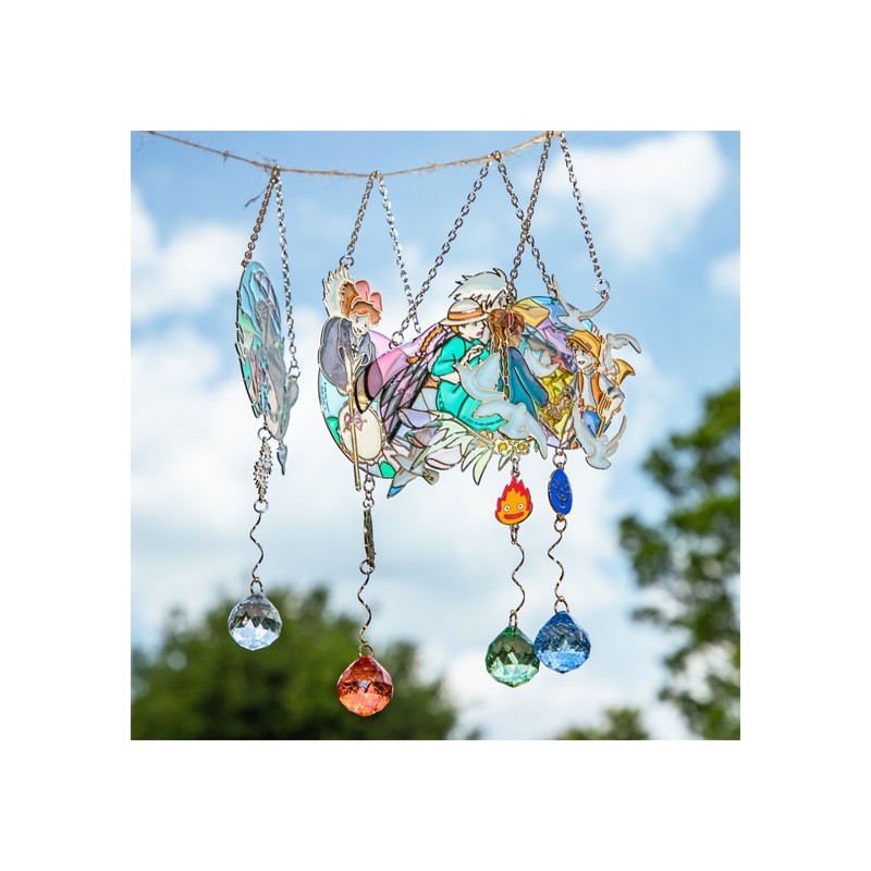 Décoration - Attrape-soleil vitrail Sheeta & Pazu - Le Château dans le ciel