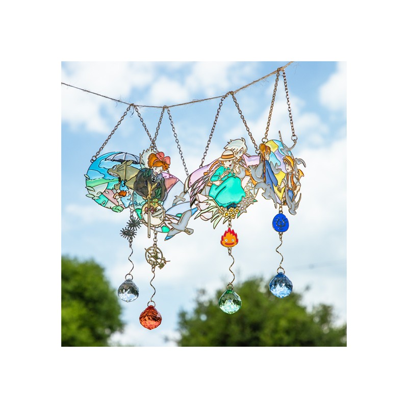 Décoration - Attrape-soleil vitrail Sheeta & Pazu - Le Château dans le ciel