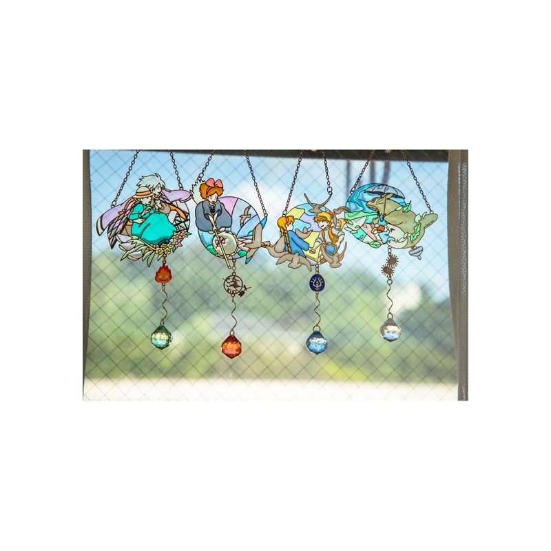 Décoration - Attrape-soleil vitrail Sheeta & Pazu - Le Château dans le ciel