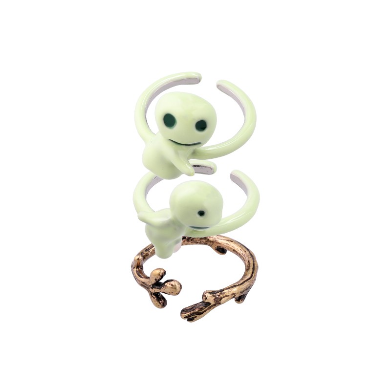 Jewellery - Three Ring set Kodama - Princess Mononoke