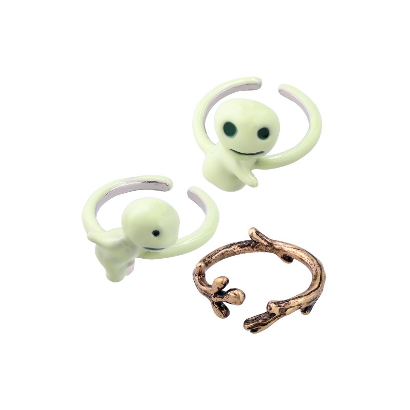 Jewellery - Three Ring set Kodama - Princess Mononoke