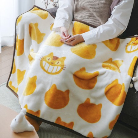 Ropa de hogar - Manta Silueta Gatobus 70x100 cm - Mi vecino Totoro