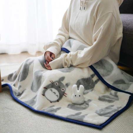Ropa de hogar - Manta Silueta Totoro Gris 70x100 cm - Mi vecino Totoro