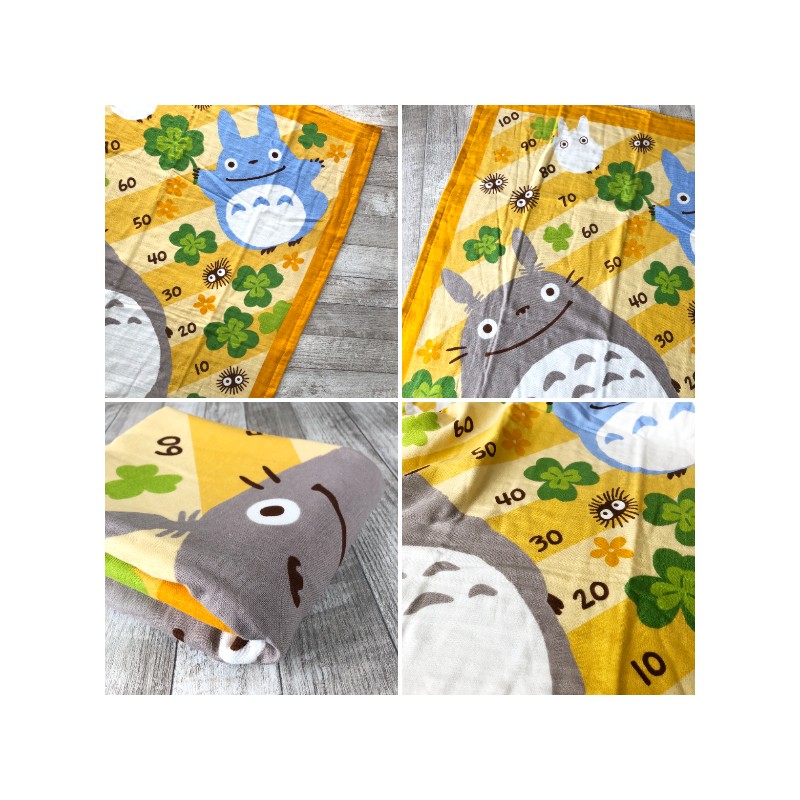 Linge de maison - Plaid Totoro Trèfles 90x90 cm - Mon Voisin Totoro