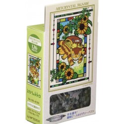 Jigsaw Puzzles - Stained glass Puzzle 126P Catbus and sunflowers - My Neighbor Totoro