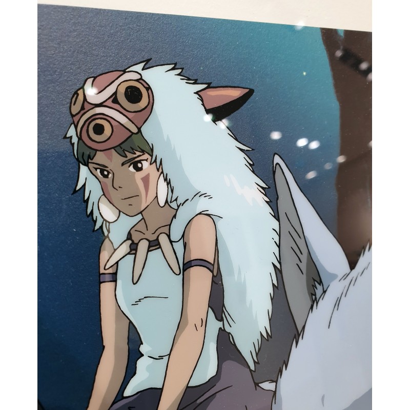 Celluloïd d'art - Studio Ghibli - CELLULOID D'ART SAN ET SES FRÈRES LOUPS - STUDIO GHIBLI