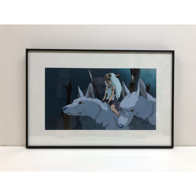 Celluloïd d'art - Studio Ghibli - CELLULOID D'ART SAN ET SES FRÈRES LOUPS - STUDIO GHIBLI