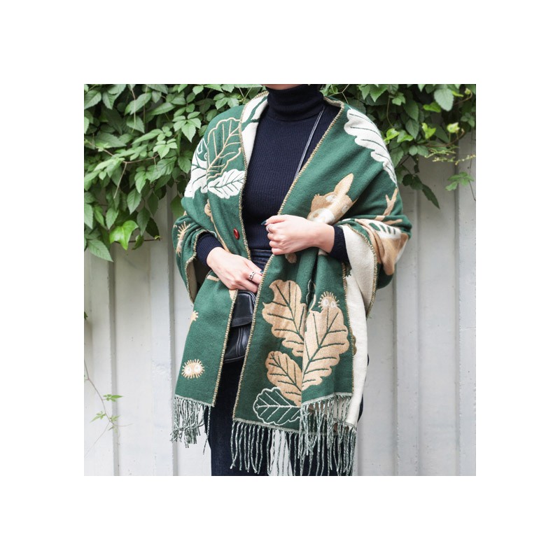 Outfits - Dark Green Stole Oak leaves - My Neighbor Totoro