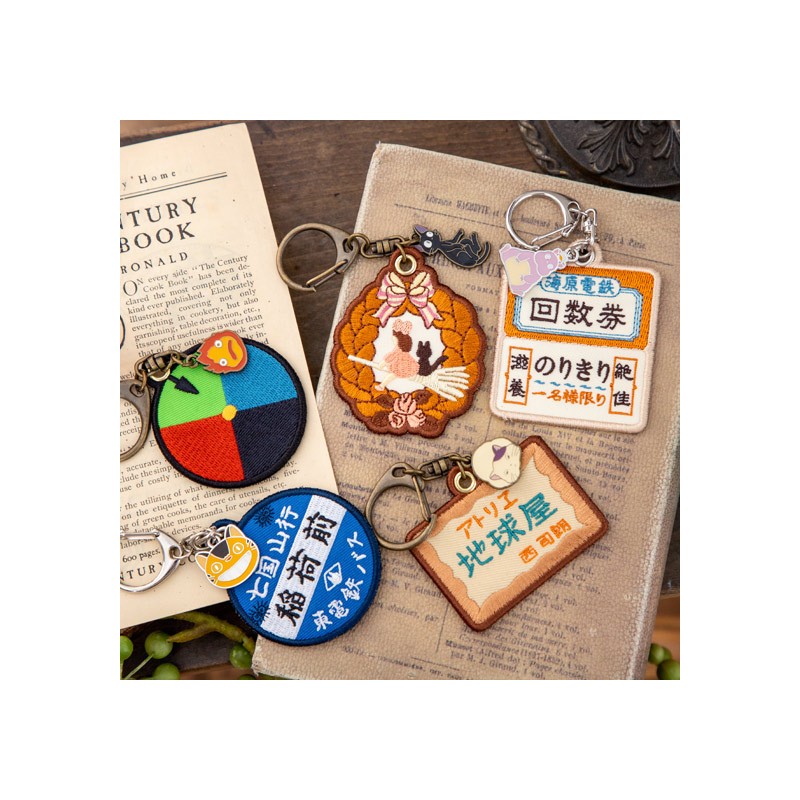 Keychains - Embroidery Keychain Train ticket - Sprited Away