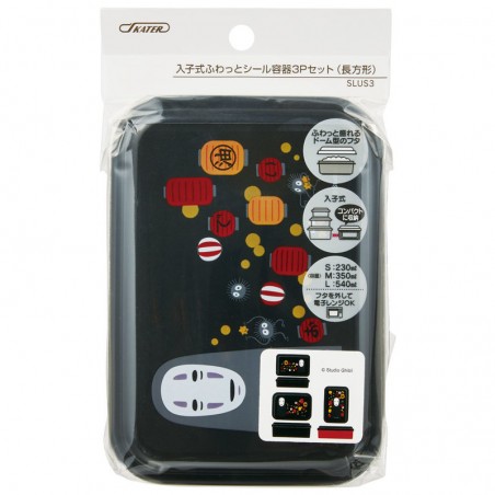 Bentos - Juego de 3 cajas Bento Sin Cara & Lanterns - El viaje de Chihiro