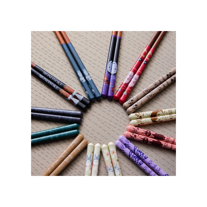 Chopsticks - Lacquered Chopsticks 21cm Sketches Purple - Kiki’s Delivery Service