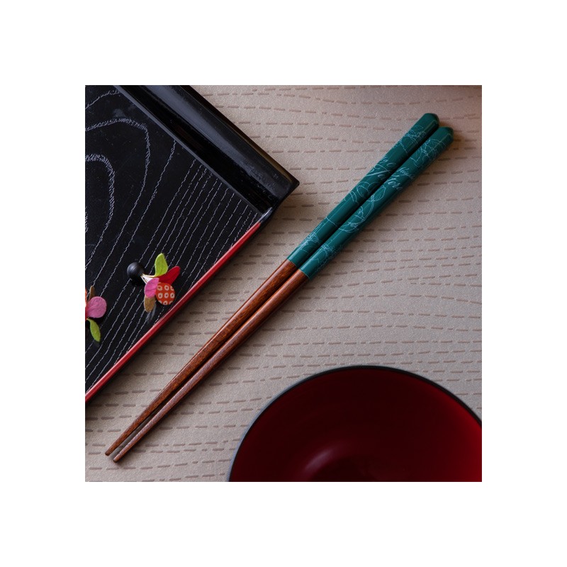 Baguettes - Baguettes laquées 21cm Esquisses Vert foncé - Mon Voisin Totoro