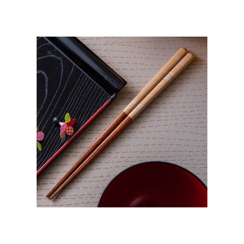 Baguettes - Baguettes laquées 21cm Esquisses Marron - Mon Voisin Totoro