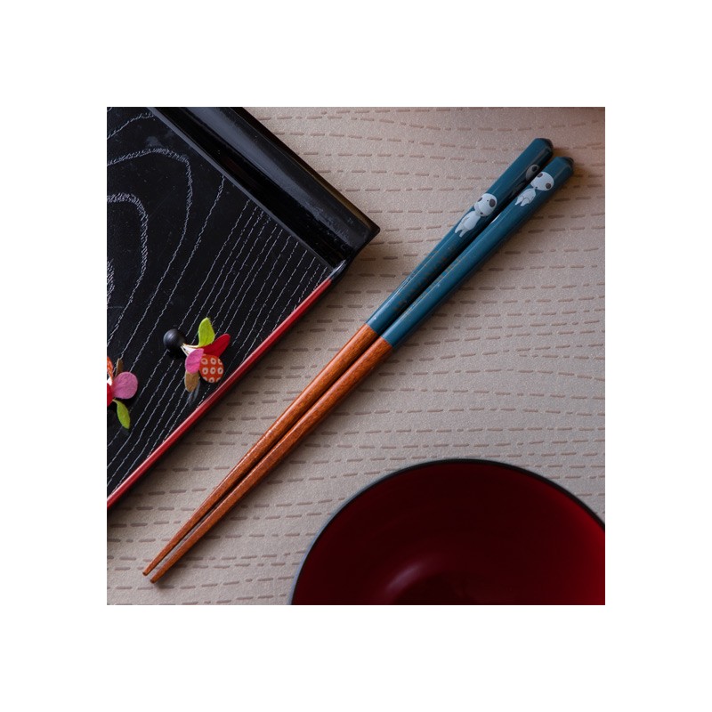 Baguettes - Baguettes laquées 21cm Kodama Bleu marine - Princesse Mononoké