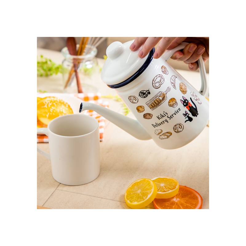 Kitchen and tableware - Enamel Tea Pot Viennese pastries 1,1l - Kiki's Delivery Service