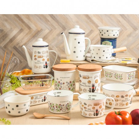 Cocina y vajilla - Mantequera esmaltada con tapa de madera Viennoiseries 500ml - Nicky la peti